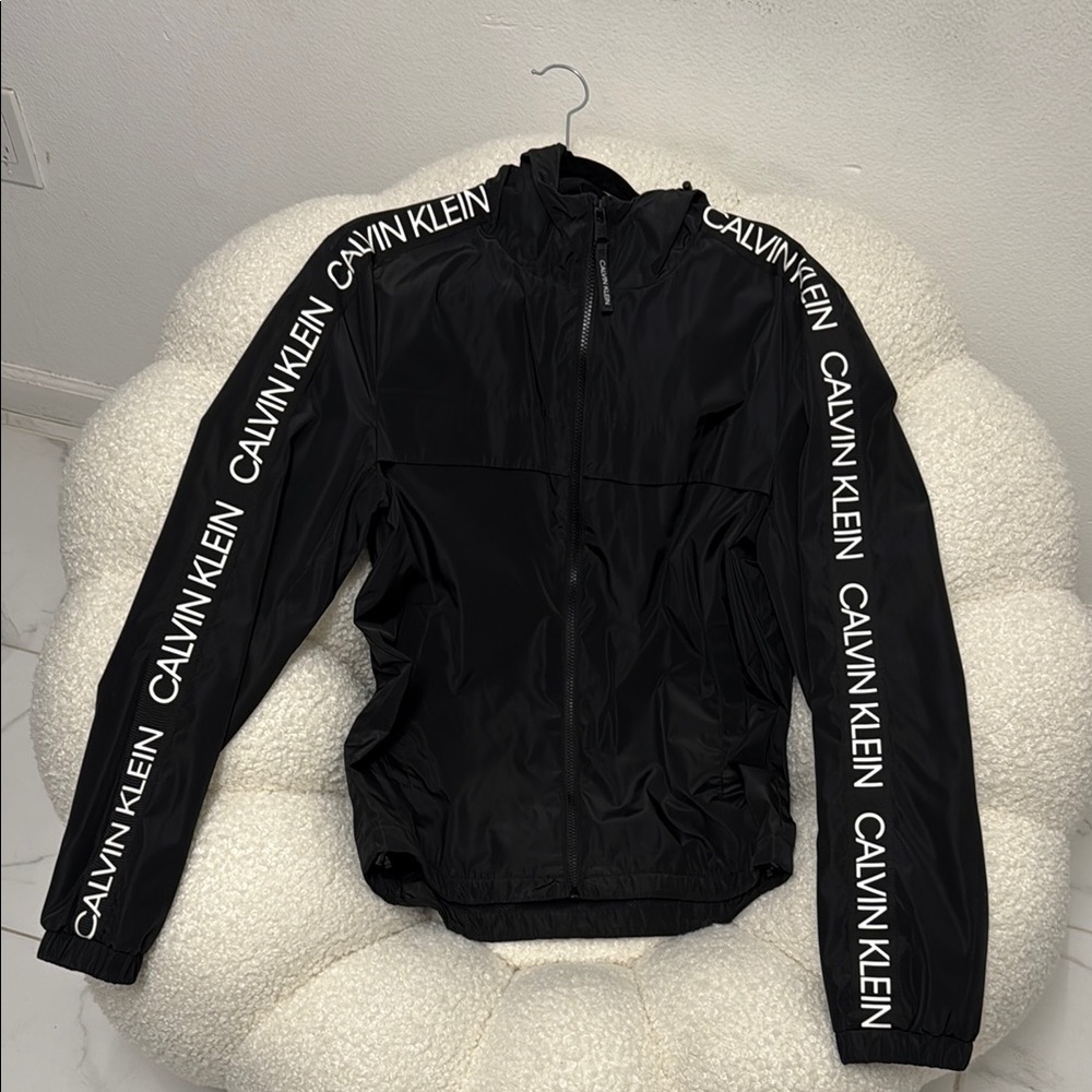 Calvin Klein Black Windbreaker Jacket